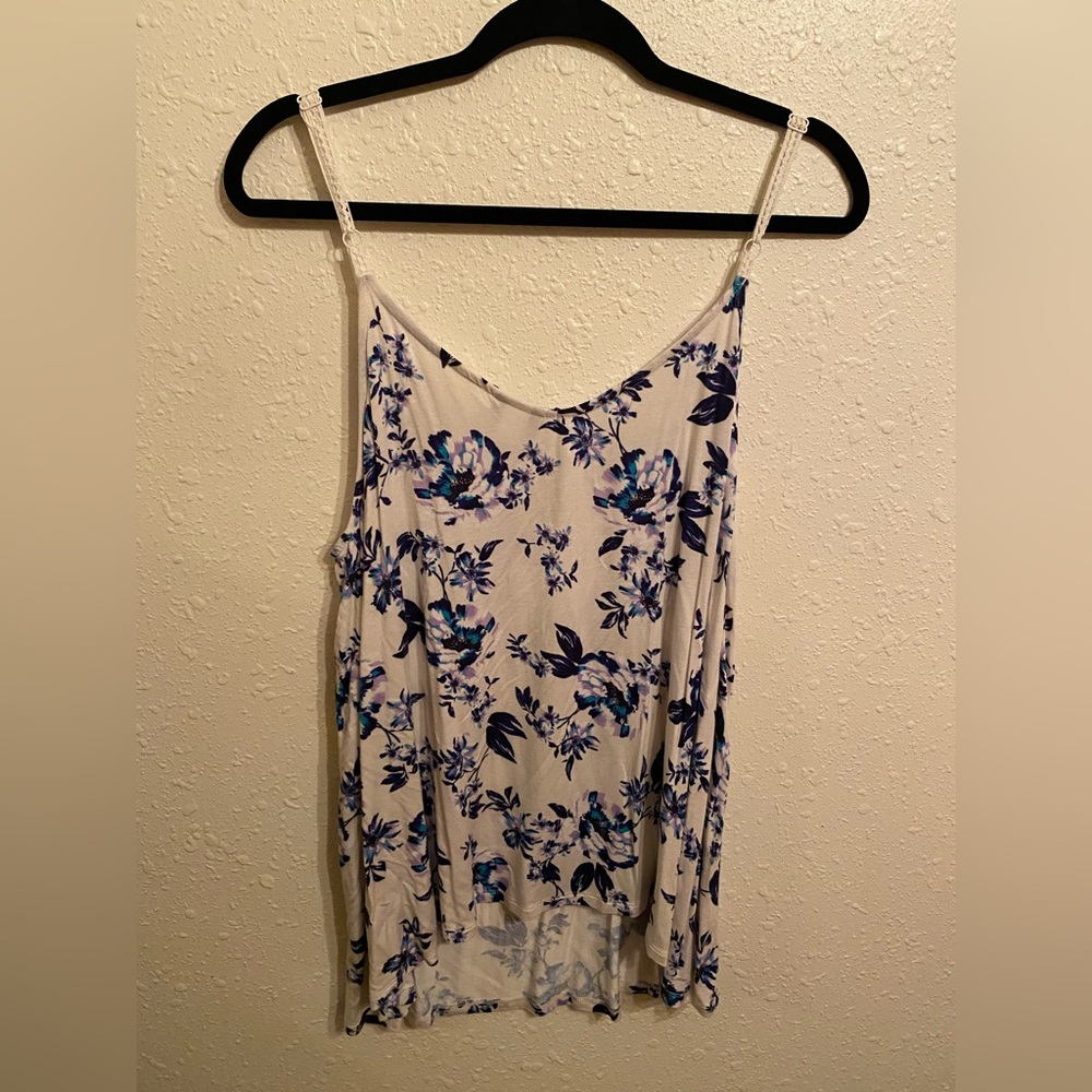 Torrid flower tank top with lace straps 2x